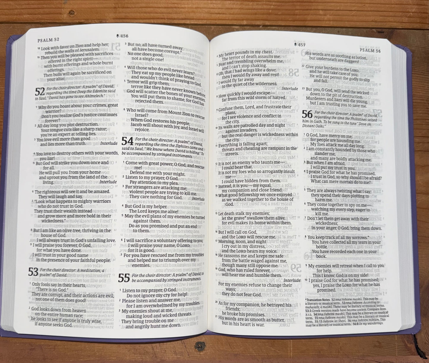 NLT Large Print Premium Thinline Bible-Lavender Song