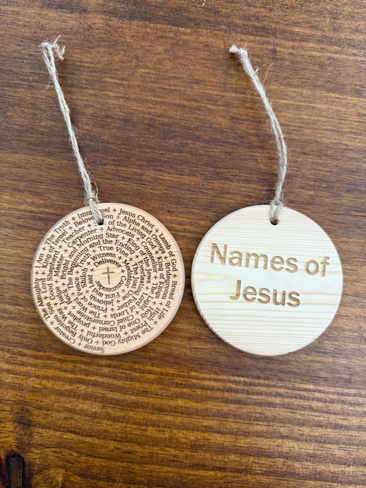 “Names of Jesus” Ornament/Car Hanger