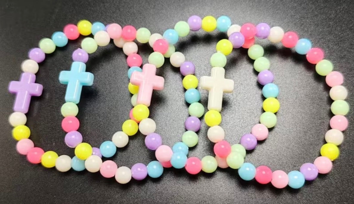 Kids Candy Colores Cross Bracelets
