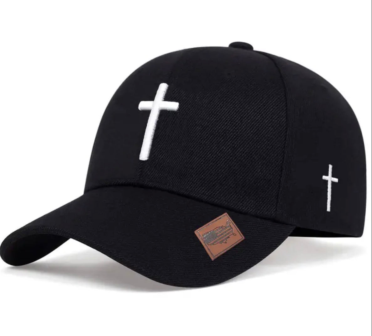 Embroidered Cross Hat