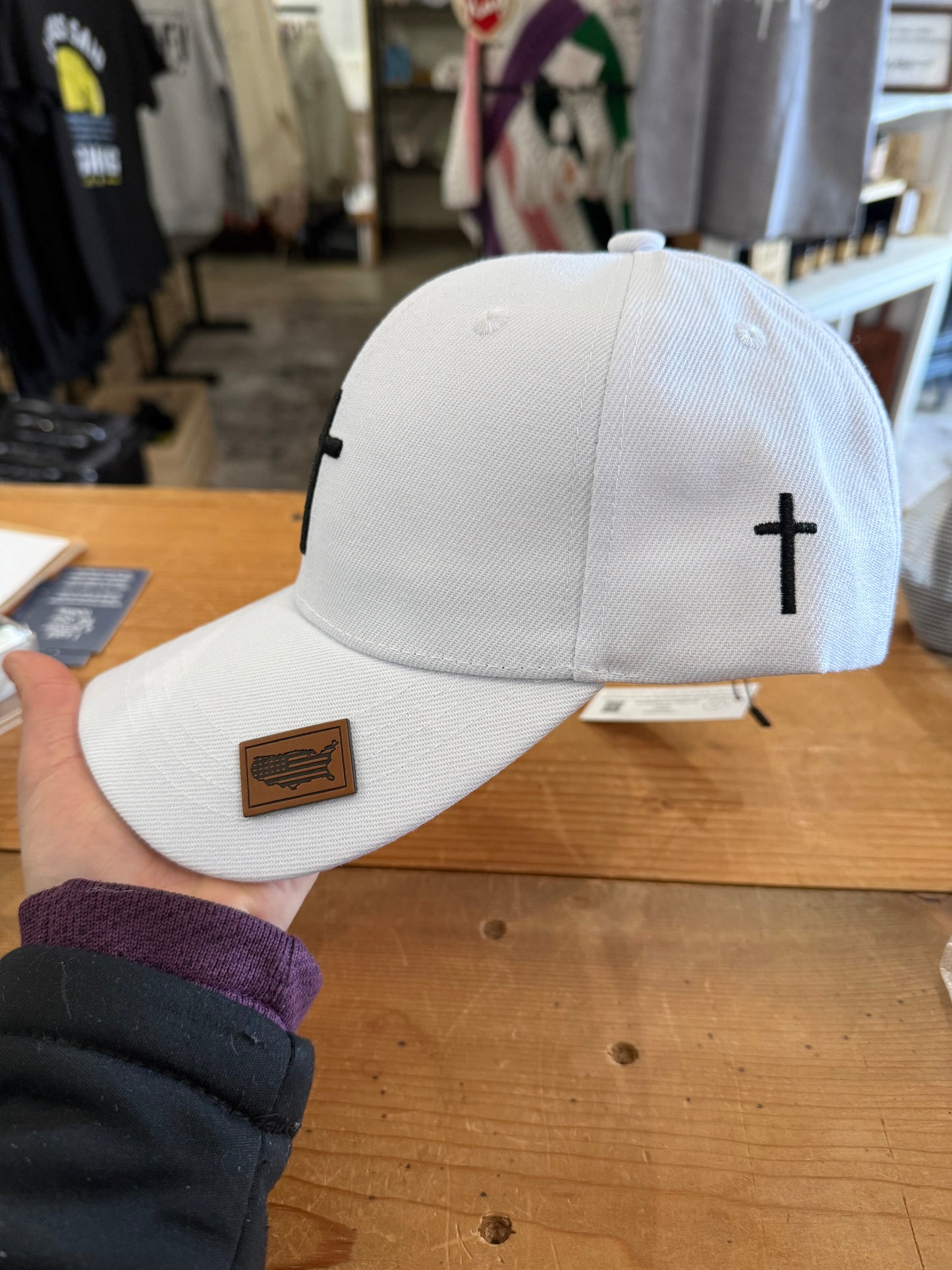 Embroidered Cross Hat