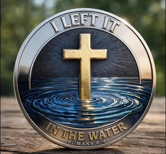 “Left it in the Water” Replica Printed Challenge Coin-not 3D