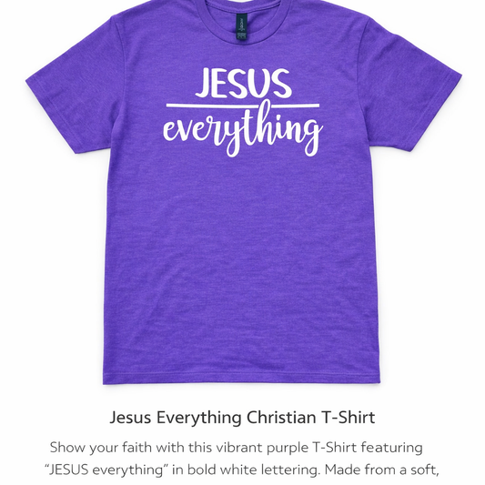 Jesus Over Everything Heather Purple Softstyle T-Shirt