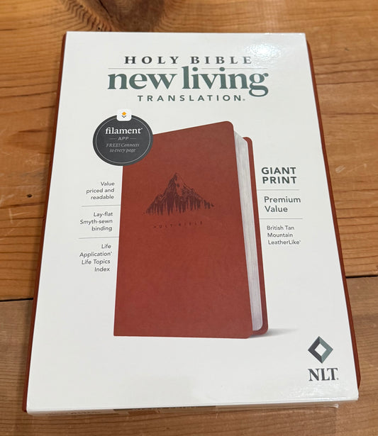 Brown Mountain Scene Giant Print NLT Bible