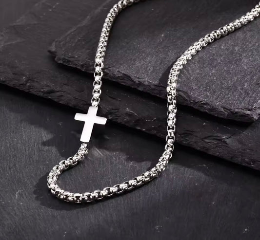 Men’s Side Cross Necklace