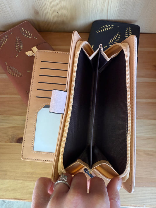 Vegan Leather Golden Leaf Wallet