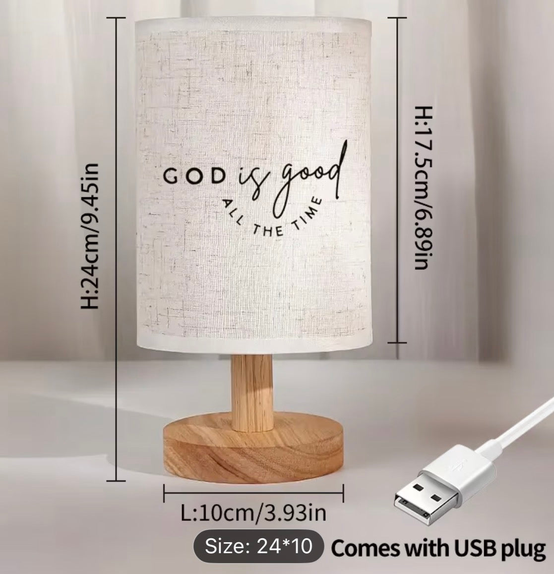 “God is Good” Canvas Lamp
