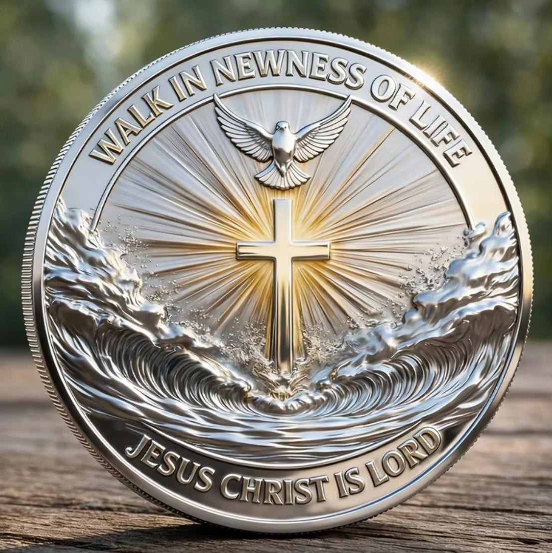 “Left it in the Water” Replica Printed Challenge Coin-not 3D