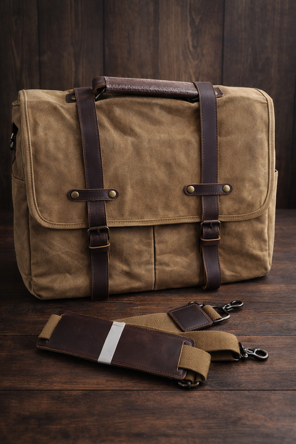 Men’s Waxed Canvas Briefcase