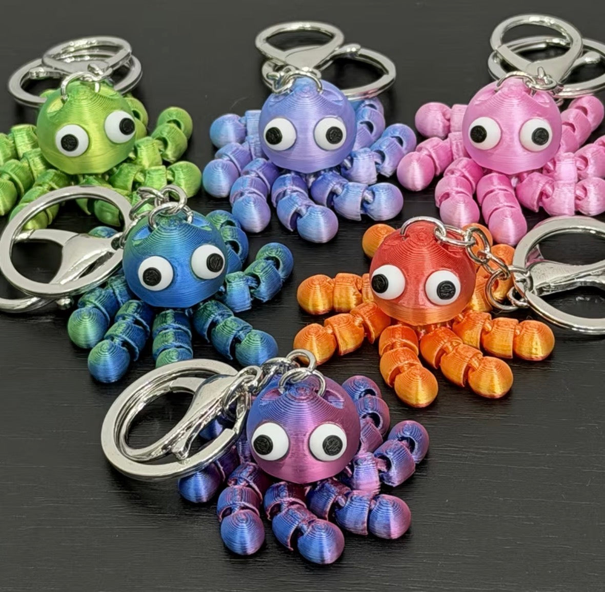 Cute 3D Octopus Keychain
