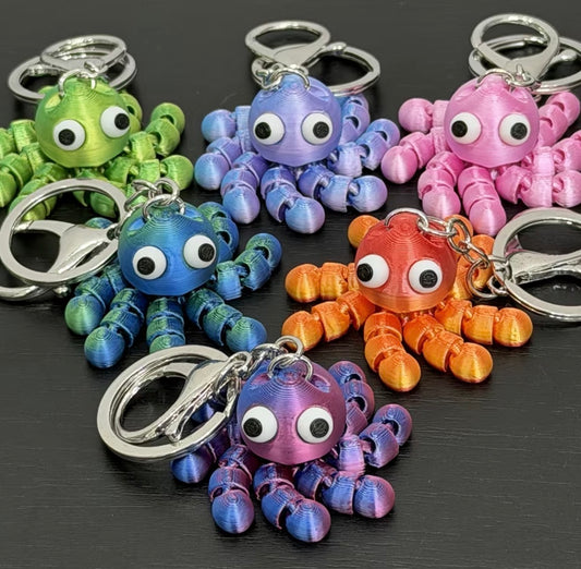 Cute 3D Octopus Keychain