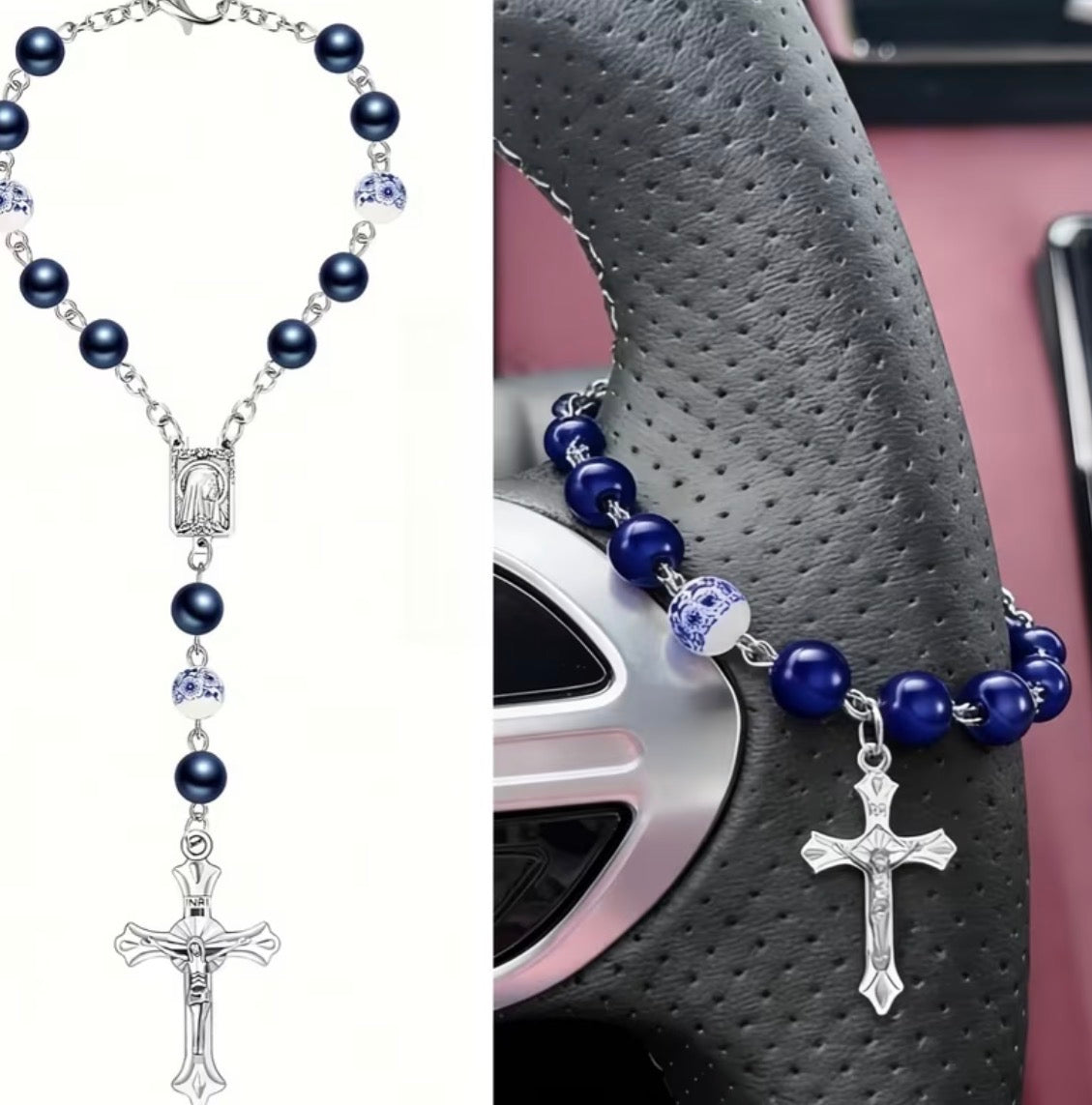 Car Steering Wheel Cross Charms