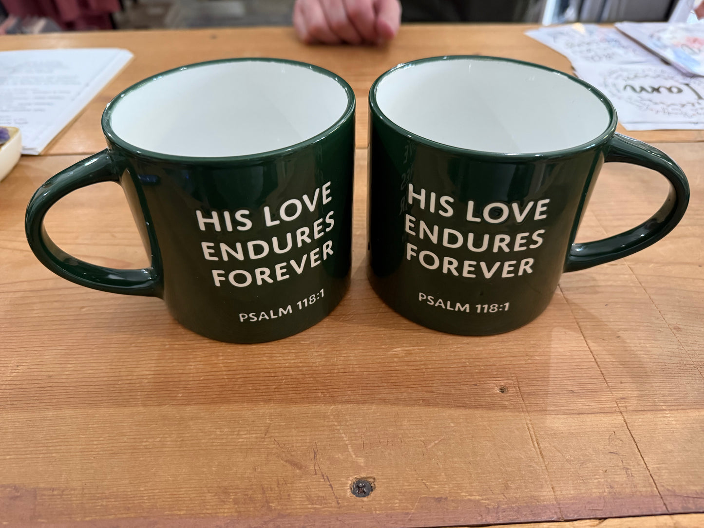 His Love Endures Coffee Cup