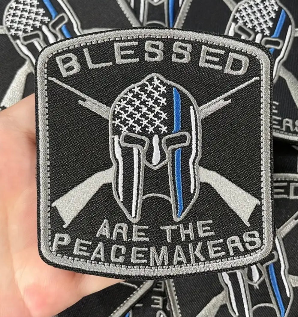 “Blessed are the Peacemakers” Embroidery Velcro Patch