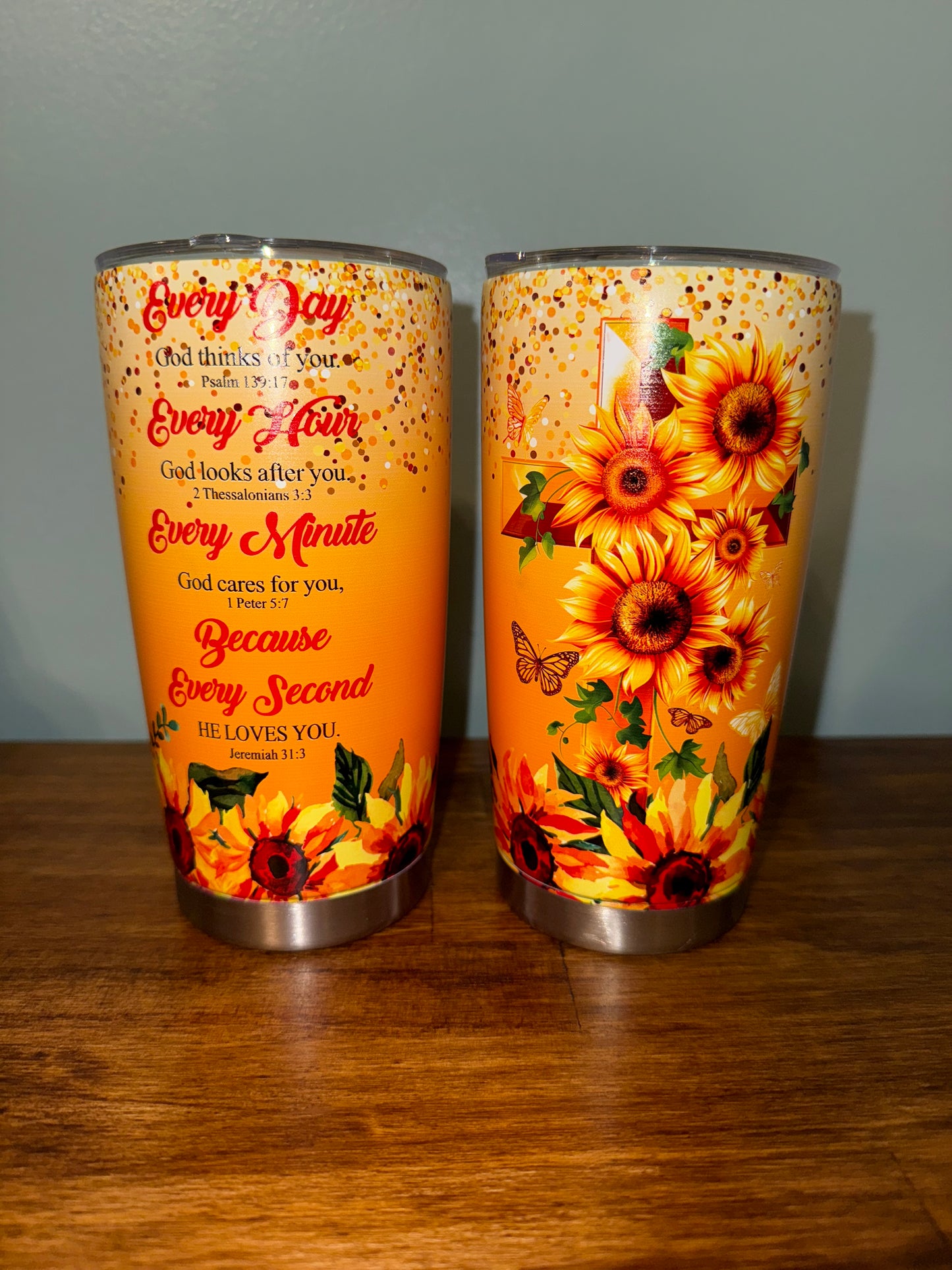 Everyday Sunflower Cross Tumbler