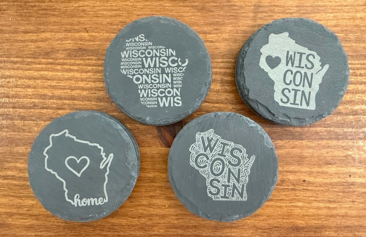 Custom Engraved Round State Coasters