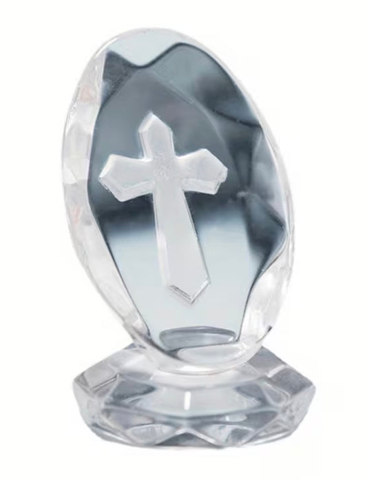 3D Crystal Cross Statue