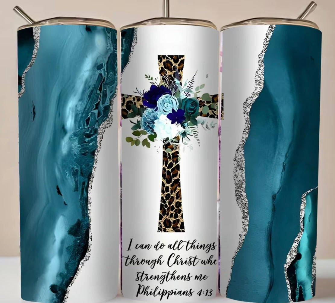“I Can Do All Things” Cross Stainless Steel Mug