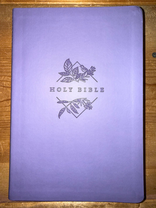 NLT Large Print Premium Thinline Bible-Lavender Song