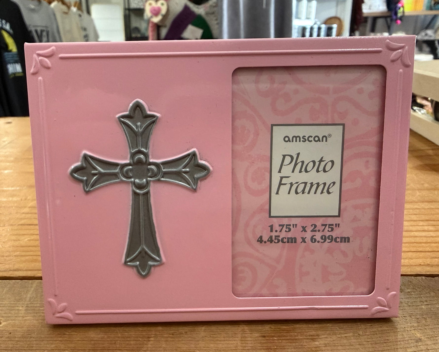 Charming Mini Photo Frame with Cross Accent