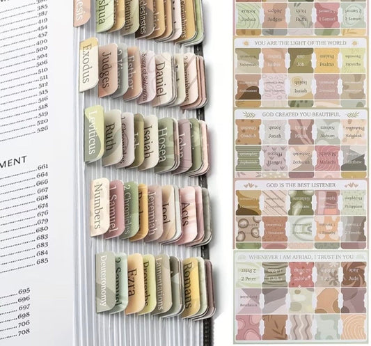 Bible Tabs and Indexing Stickers-Jungle Theme
