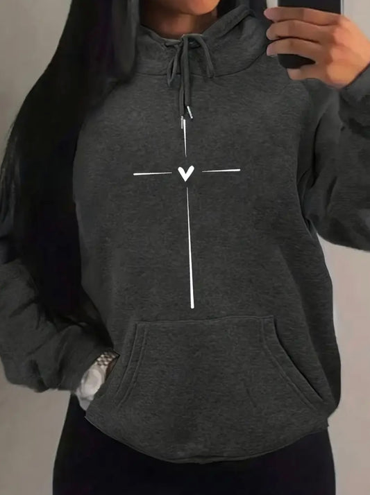 Cross and Heart Heavyweight Hoodie