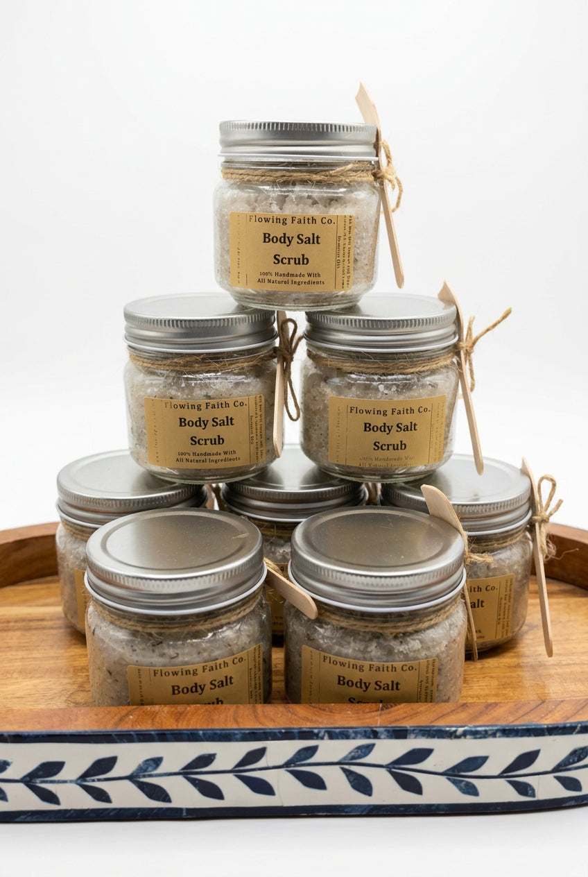 Flowing Faith Naturals Lemon/Lavender Salt Body Scrub