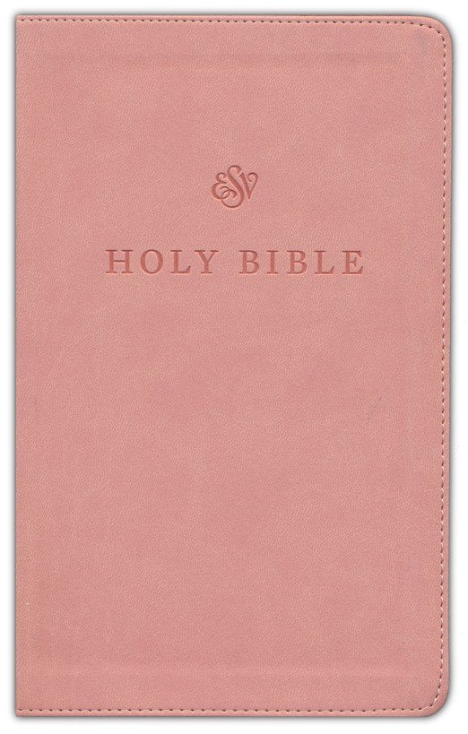 ESV Premium Church Bible – Large Print, Blush Rose (Soft Leather‑Look)