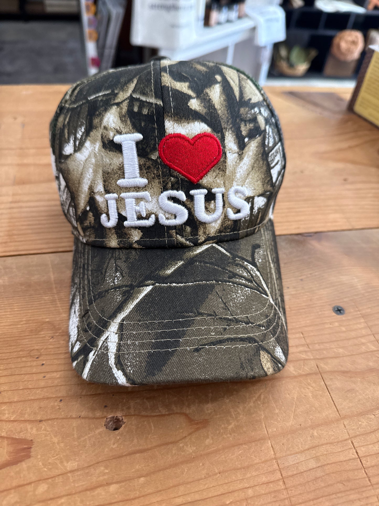 “I ❤️ Jesus” Camo Hat