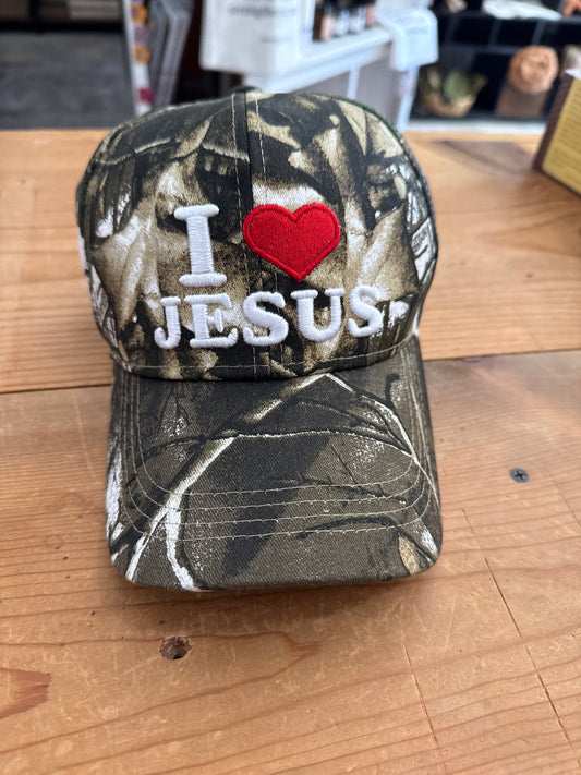 “I ❤️ Jesus” Camo Hat