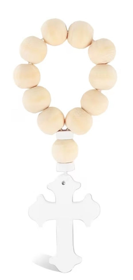Wood Bead Handheld Rosary