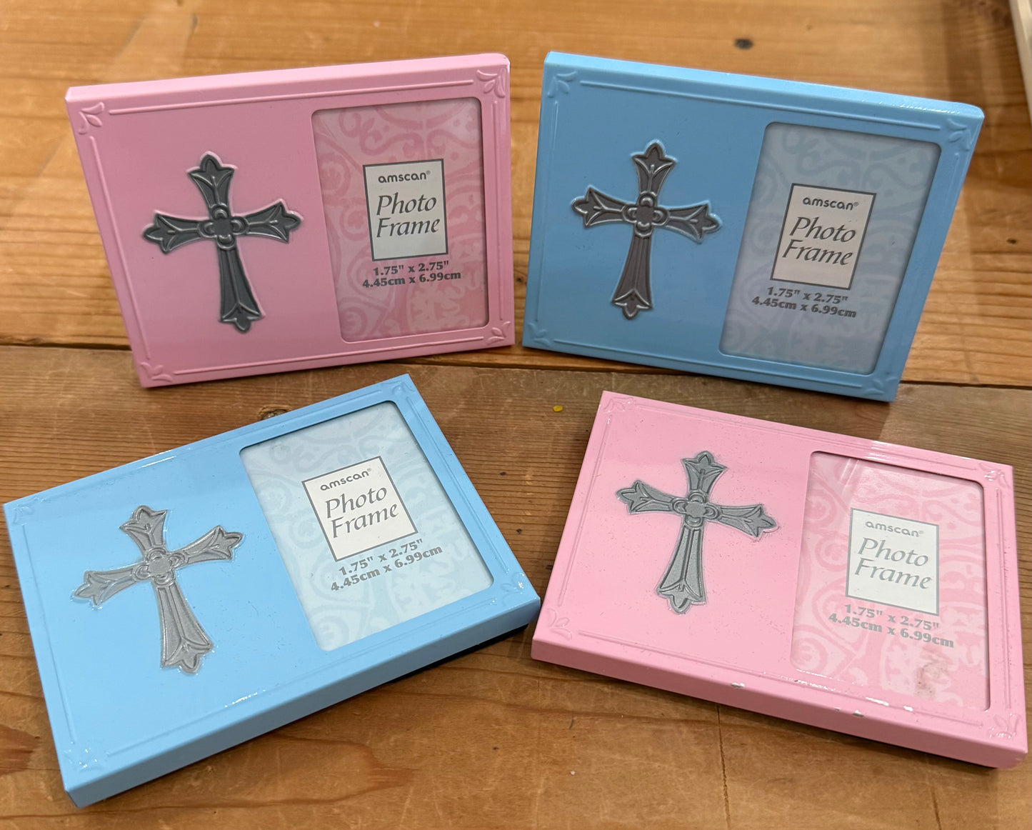 Charming Mini Photo Frame with Cross Accent