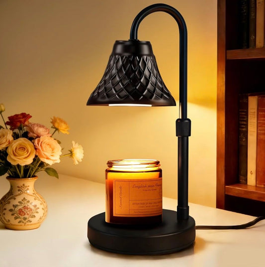 Modern Black Candle Warmer Lamp with Dimmable Timer