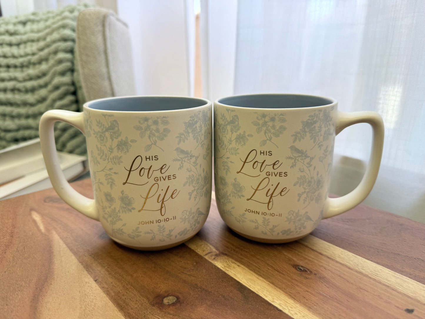“His Love Gives Life” Ceramic Coffee Cup