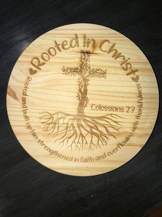 "Rooted In Christ" Lazy Susan