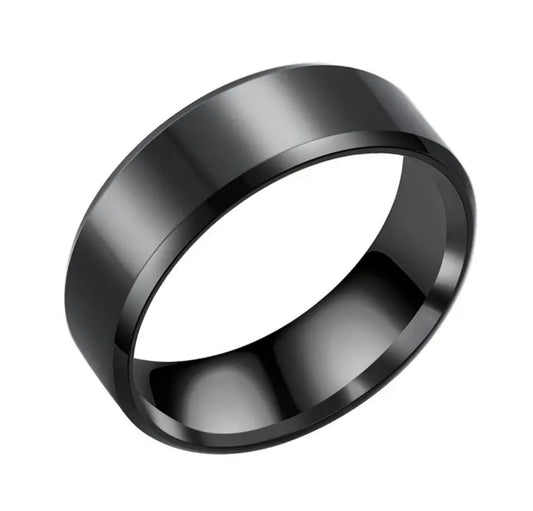 8mm Double Stainless Steel Steel Ring For Men