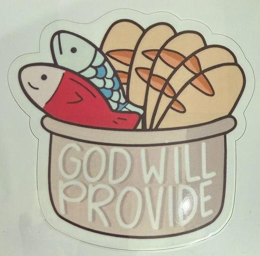 "God Will Provide" Vinyl Waterproof Sticker