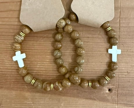 Cross Beaded Bracelets