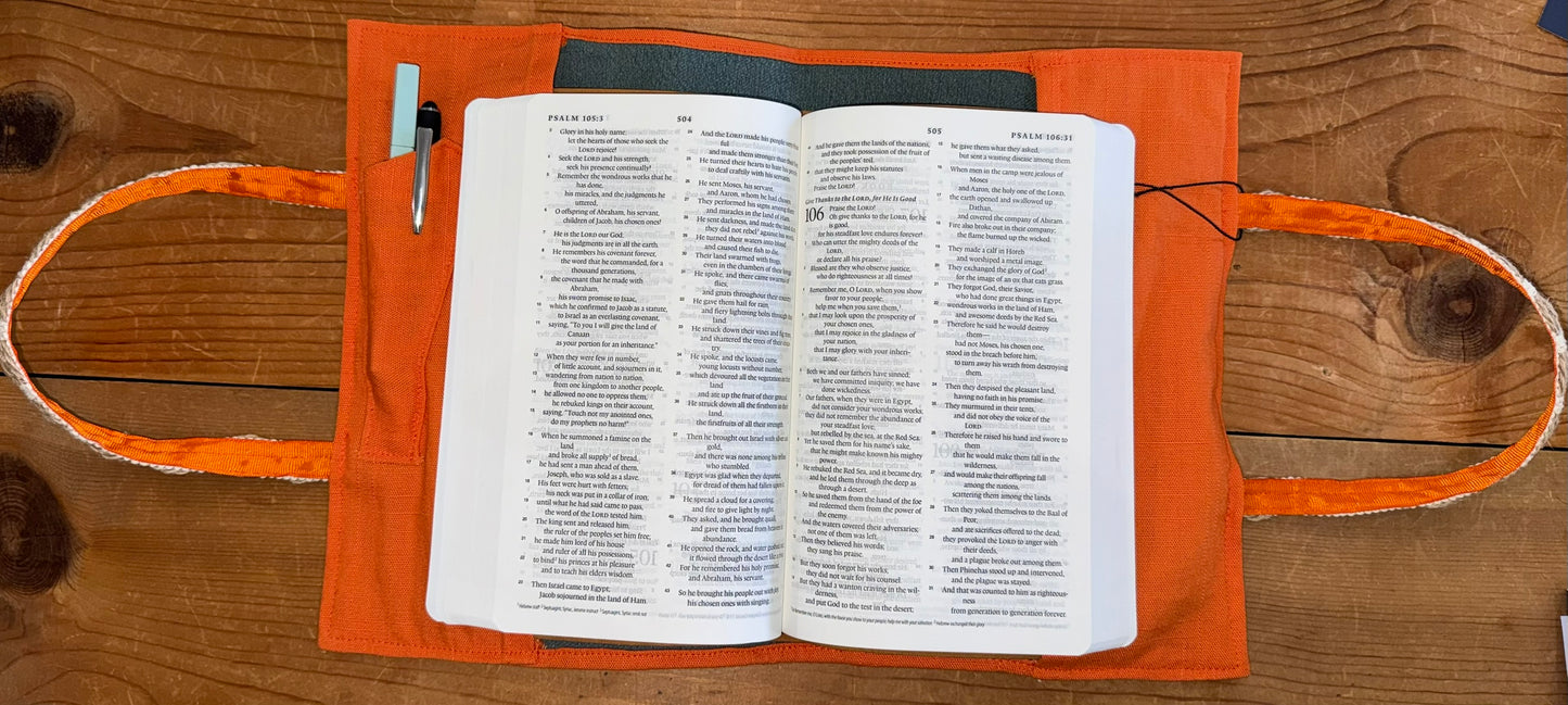 the Hope Chest Bright Orange Tote‑Style Bible/Book Carry Case