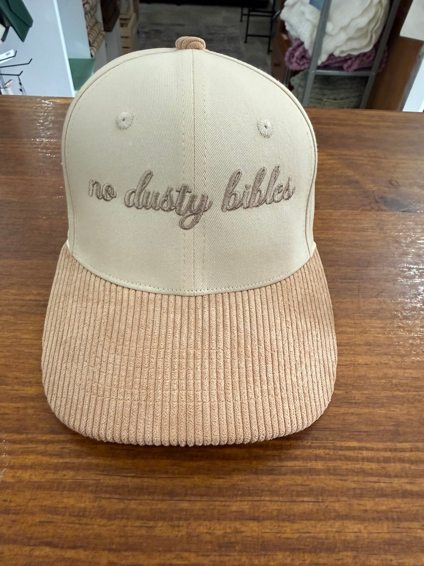 Quilted Stitch "No Dusty Bibles" Custom Embroidered Hat