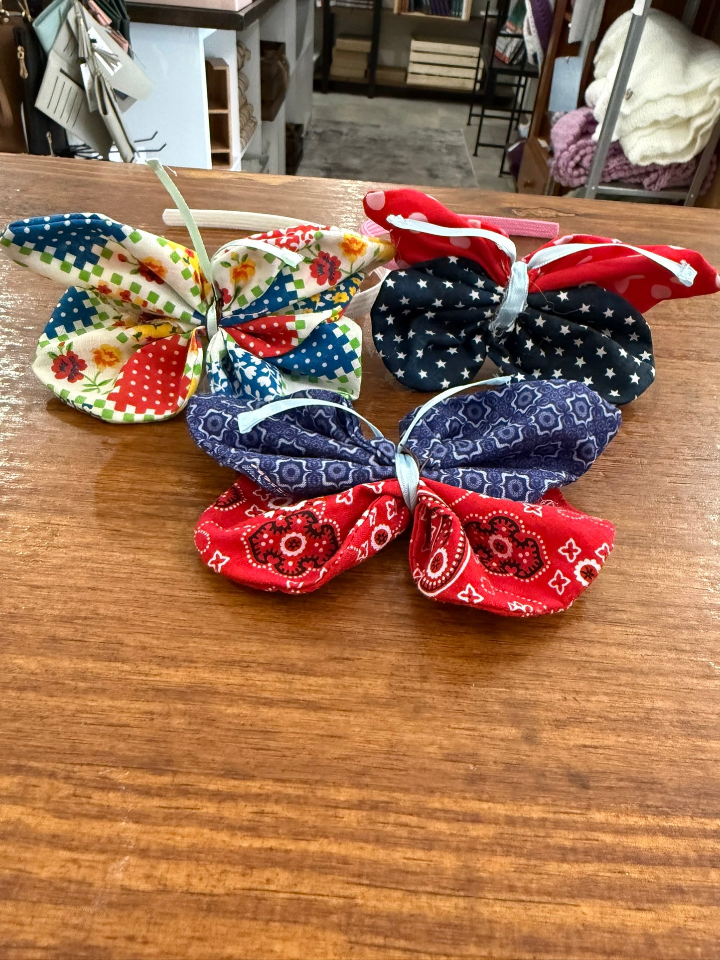 Three Sisters Shenanigans Custom Butterfly Headbands, Barrettes, Hairclips