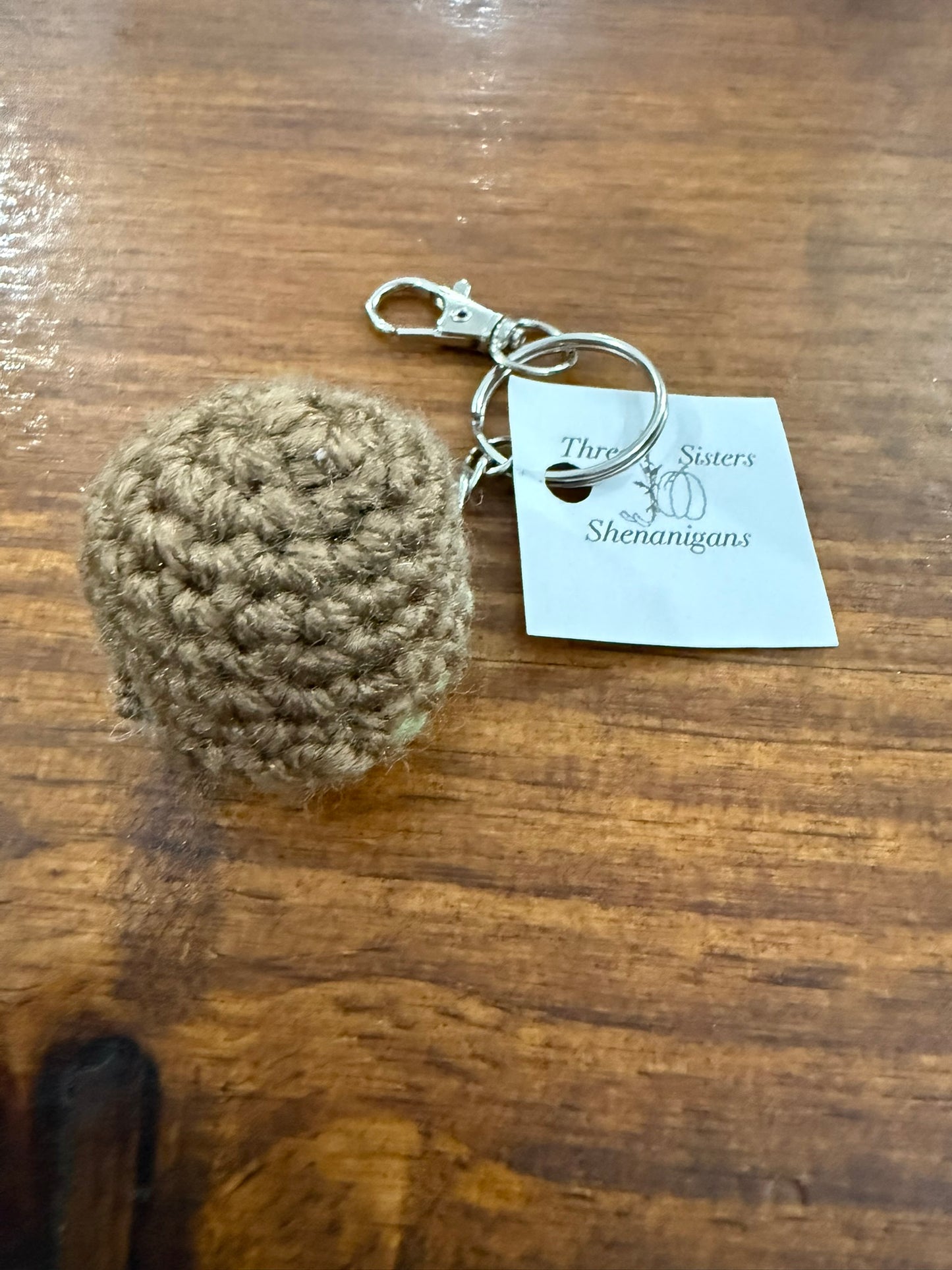 Three Sisters Crocheted Fruit Keychains