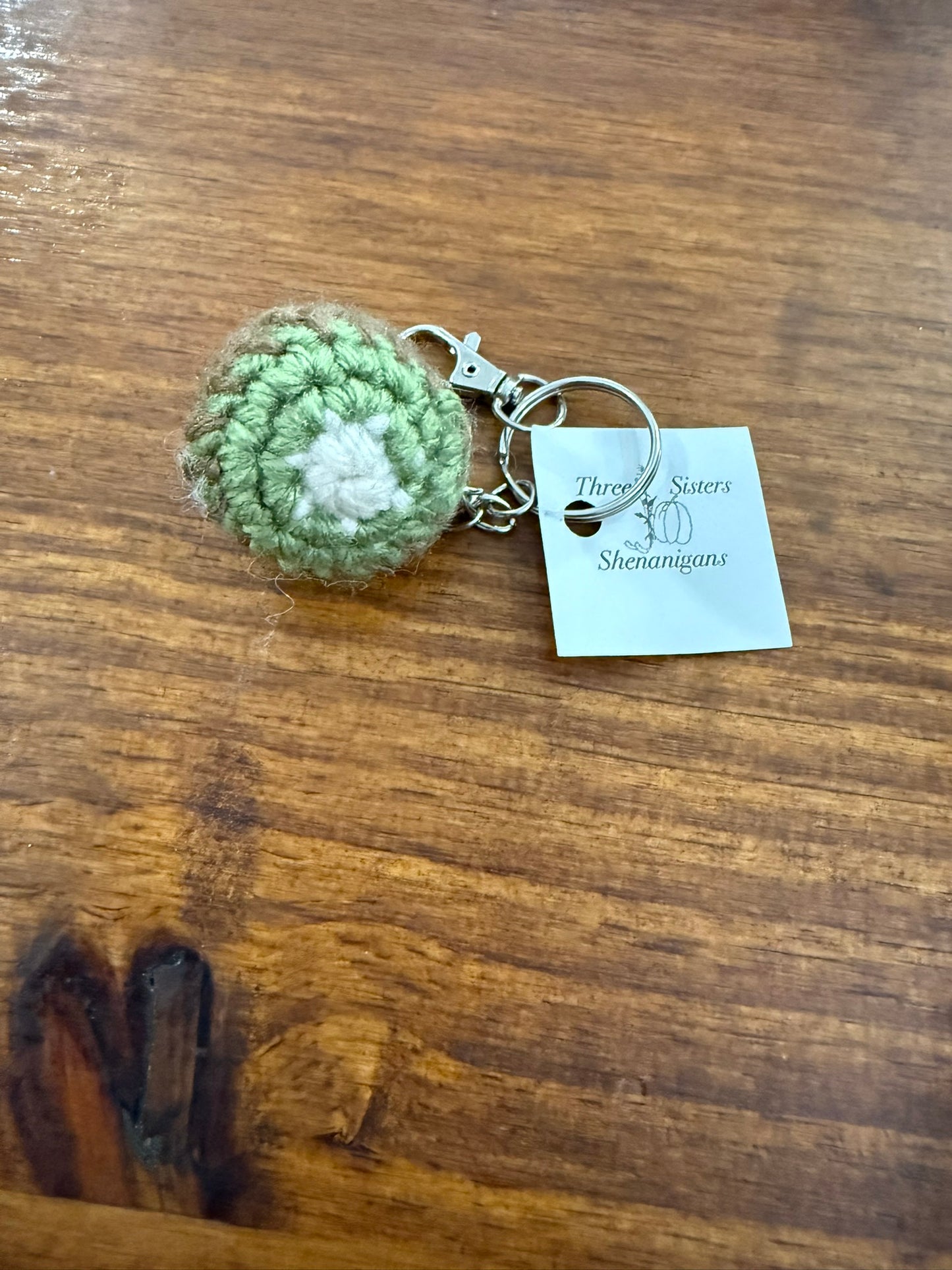 Three Sisters Crocheted Fruit Keychains