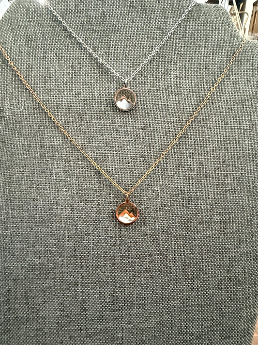 Stainless Steel Mustard Seed Mountain Necklace – Matthew 17:20 Reminder