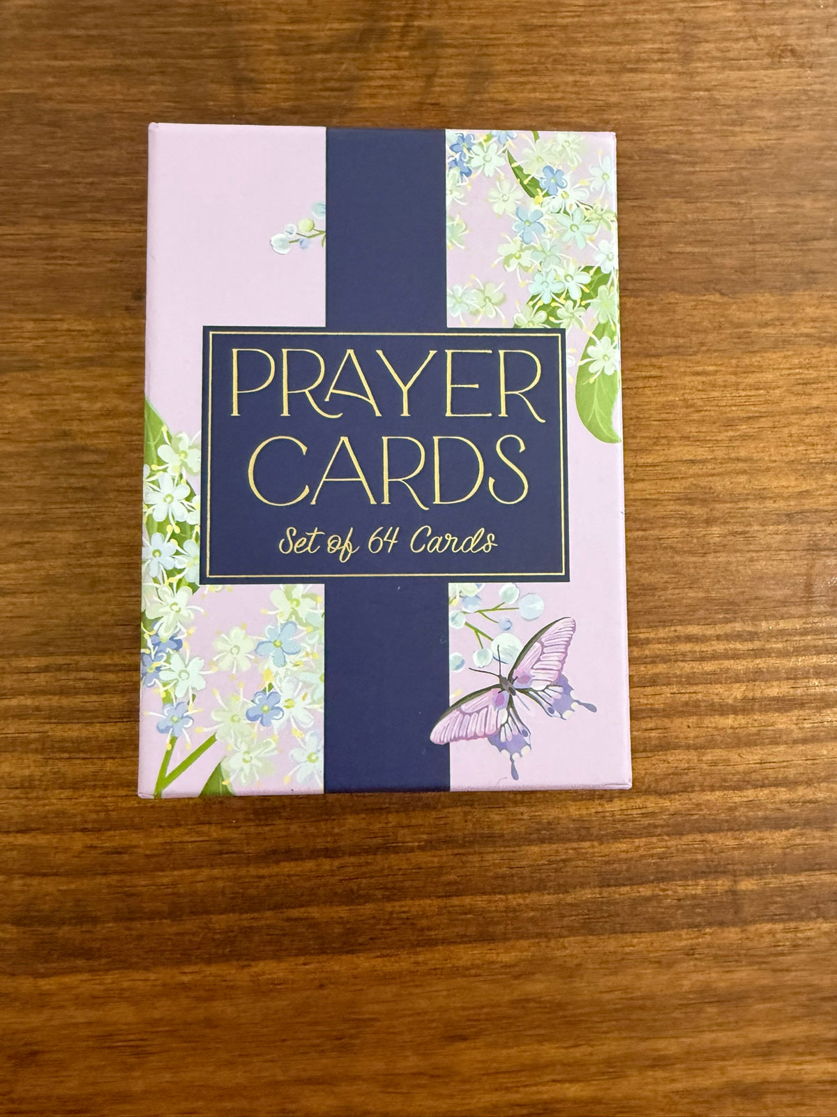 Purple Butterfly Print Prayer Card Set