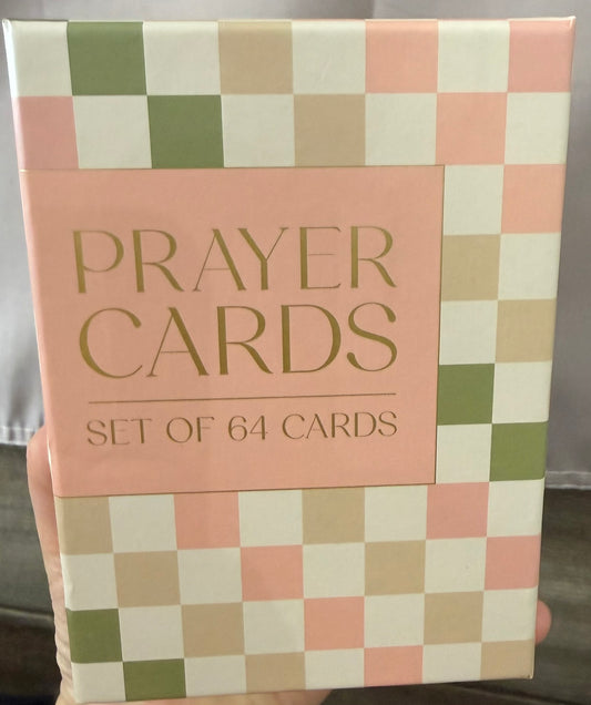 Soft Color Checkered Prayer Card Set
