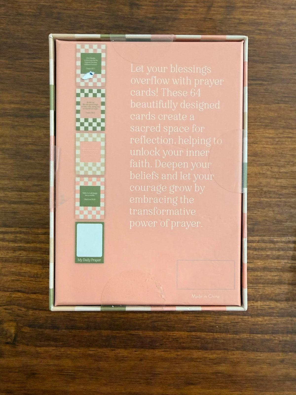 Soft Color Checkered Prayer Card Set