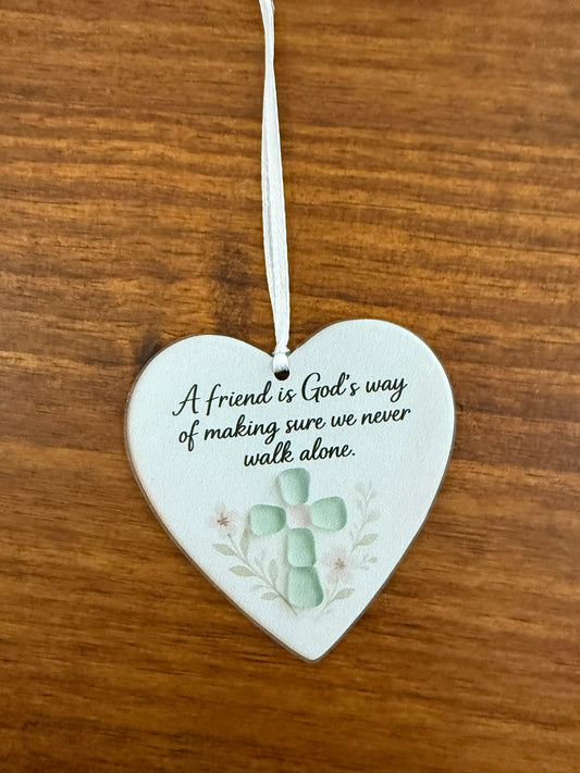 “A Friend is God’s Way” Acrylic Friendship Pendant