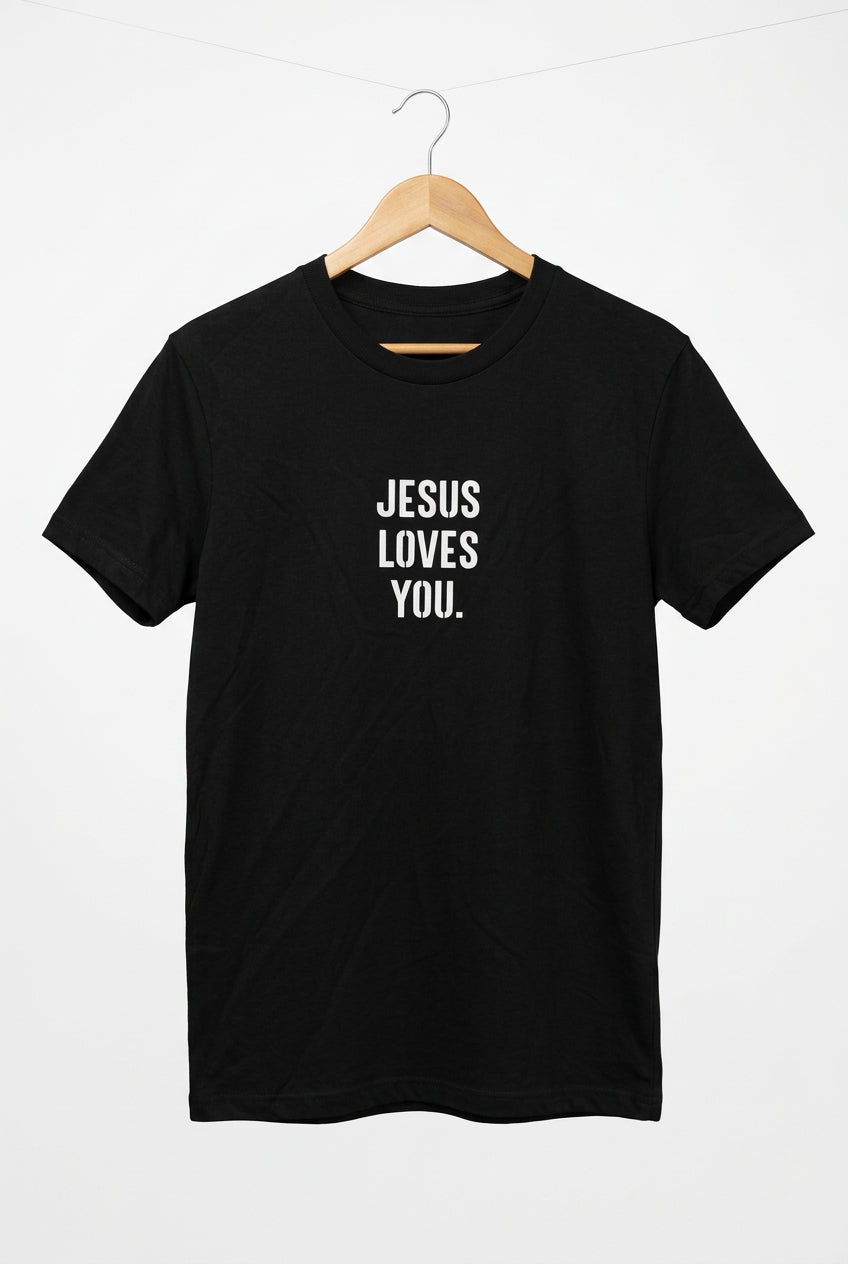Jesus Loves You Black T-Shirt