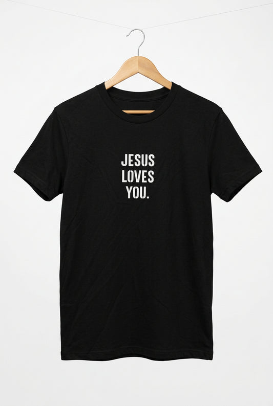 Jesus Loves You Black T-Shirt
